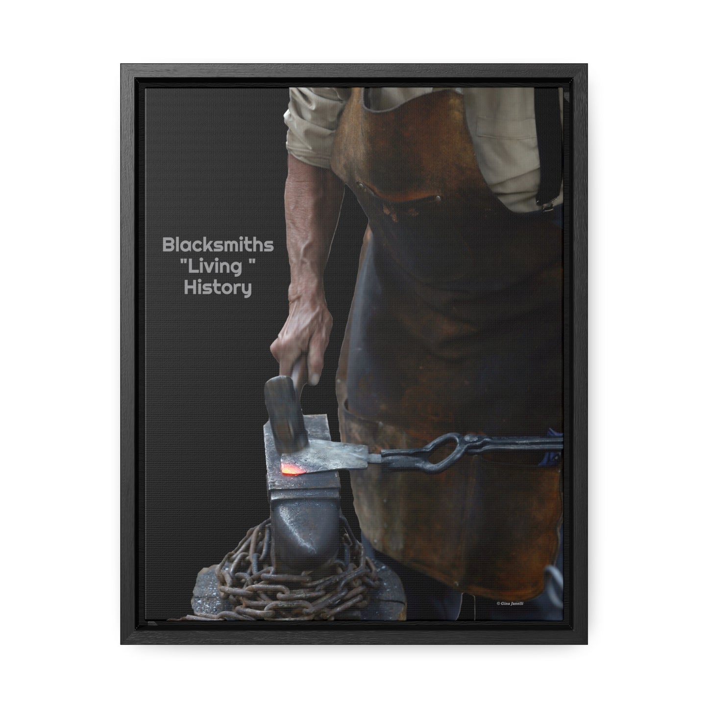 Blacksmiths "Living" History Gallery Canvas Wraps, Vertical Frame