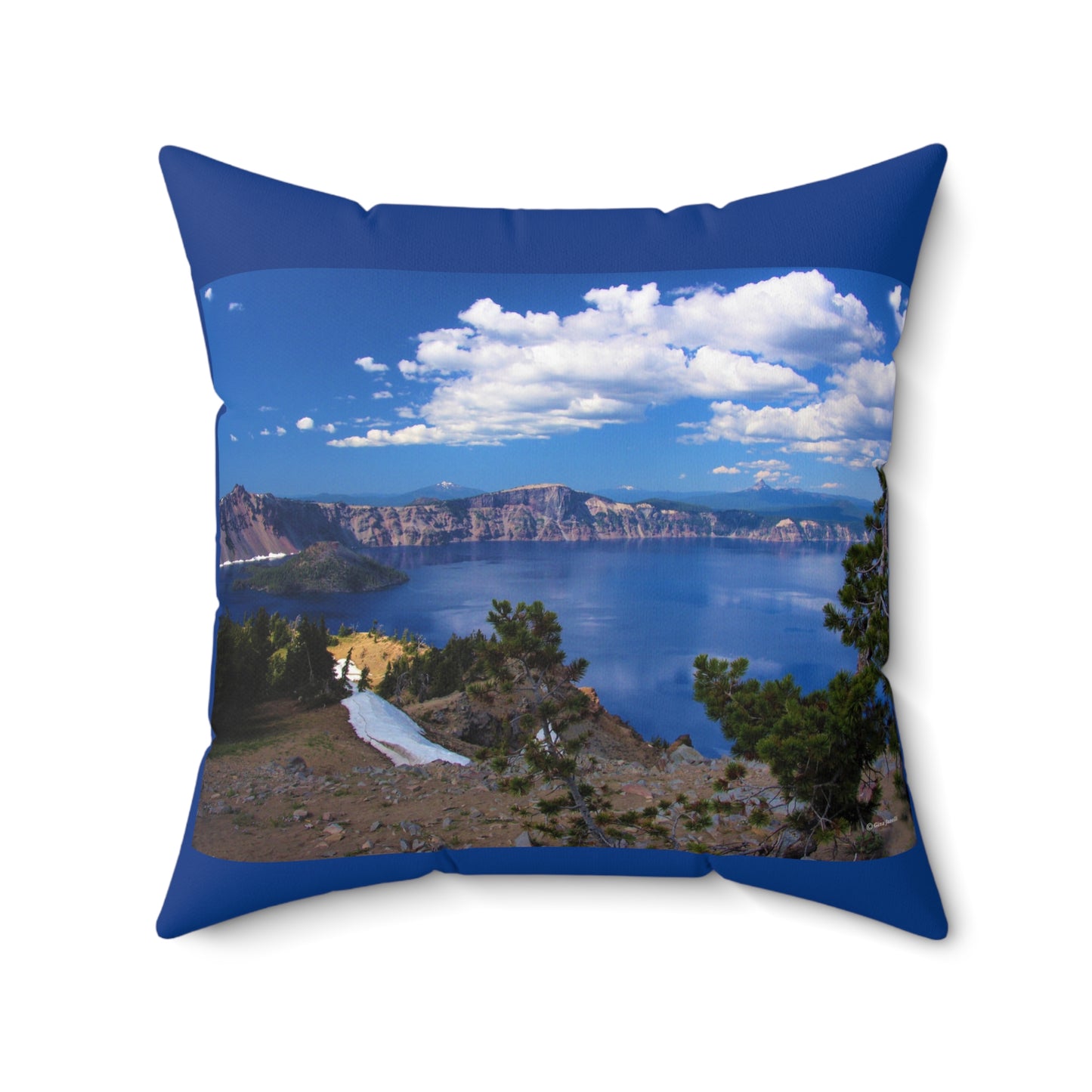 Crater Lake, Crater Lake National Park Or. USA  Spun Polyester Square Pillow