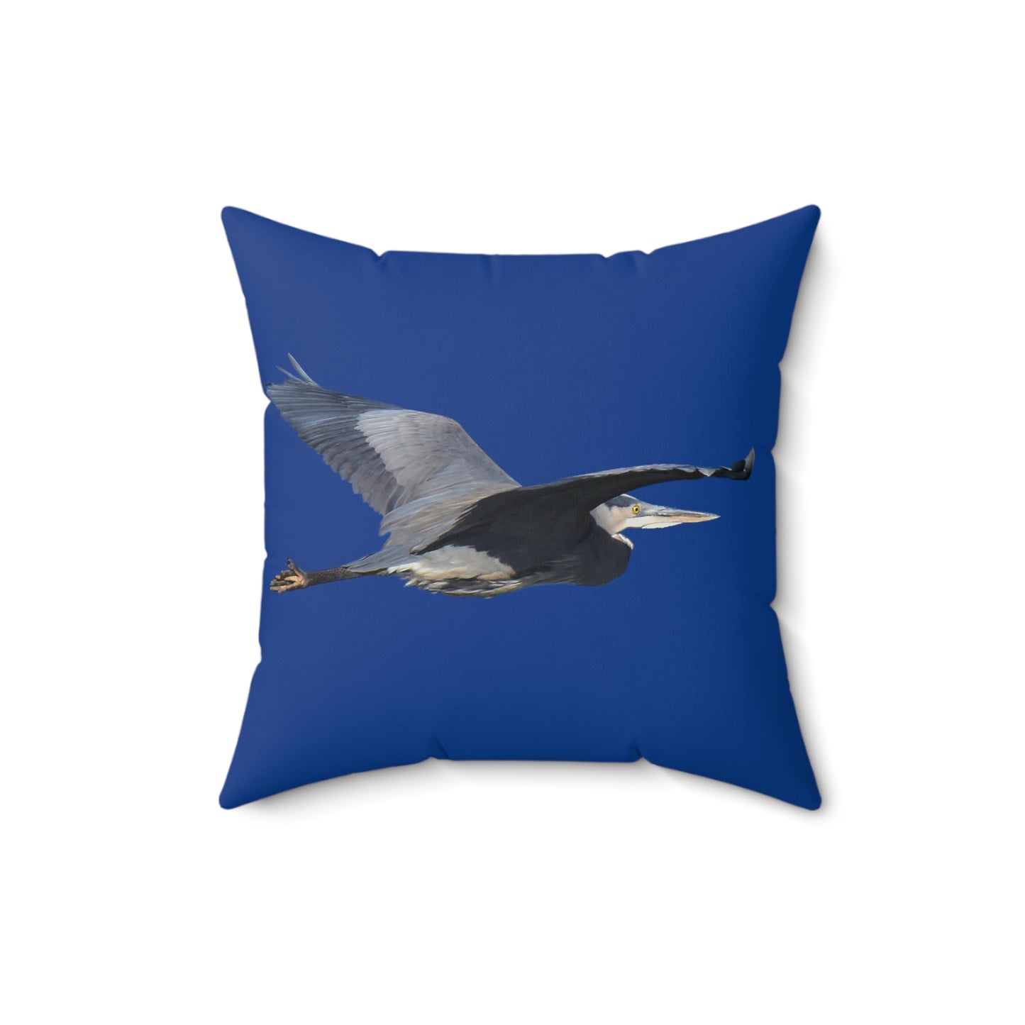 Great Blue Heron   Spun Polyester Square Pillow