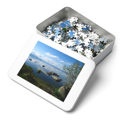 Klamath Lake & Crater Lake Rim,  Klamath Falls Or.                         Jigsaw Puzzle (252, 500, 1000-Piece)