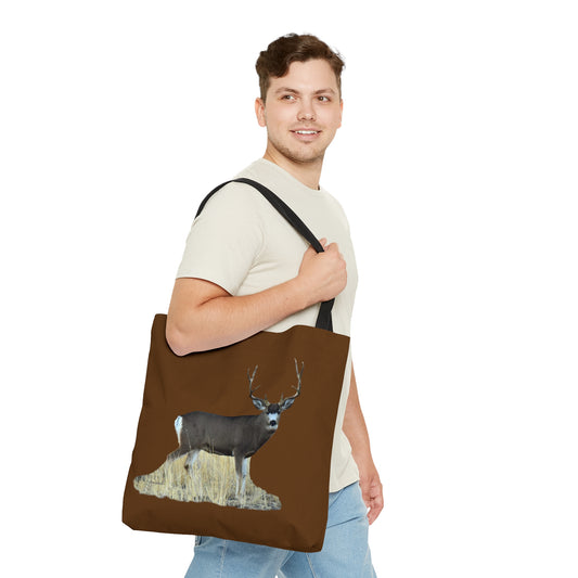 Standing Mule Deer Buck    Tote Bag (AOP)