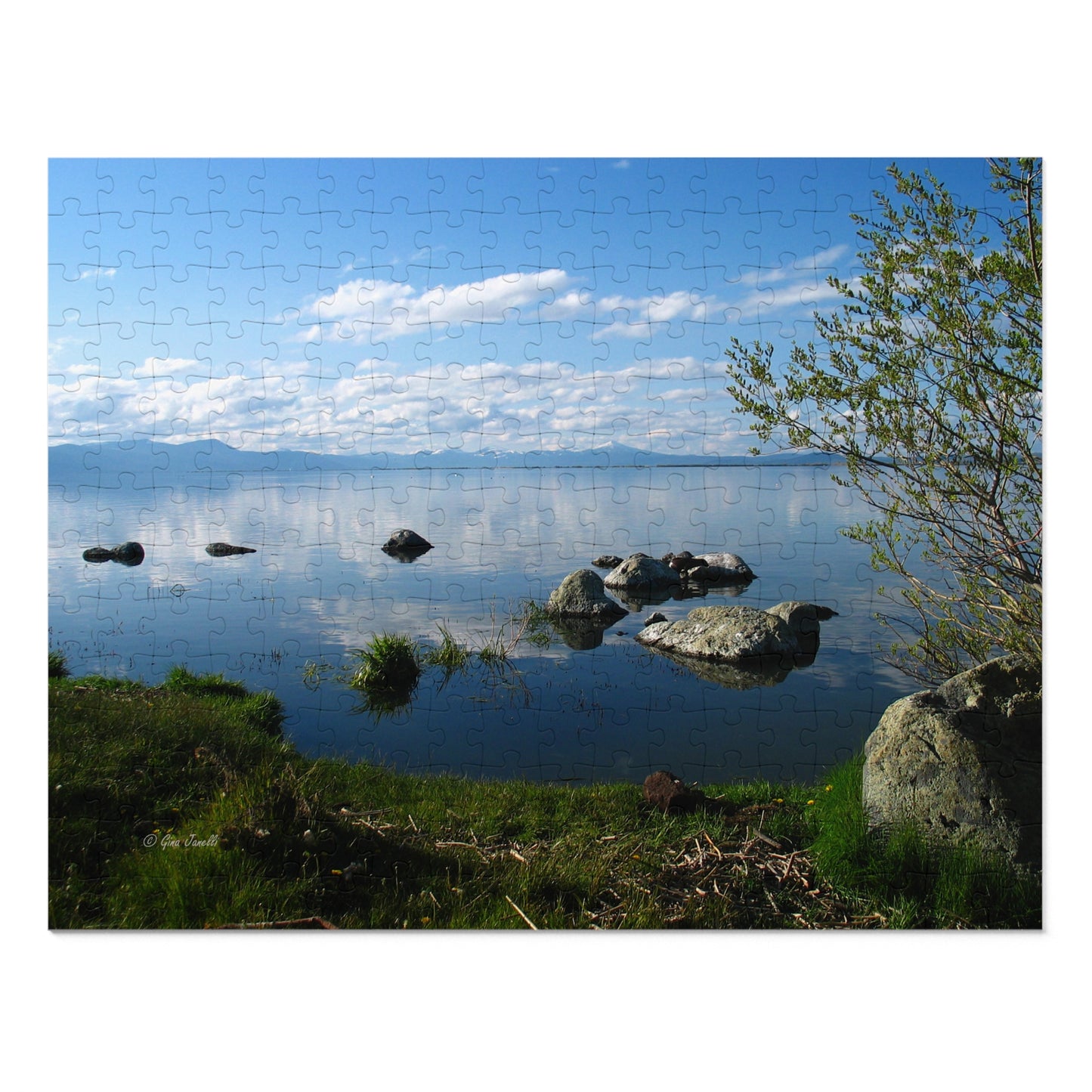 Klamath Lake & Crater Lake Rim,  Klamath Falls Or.                         Jigsaw Puzzle (252, 500, 1000-Piece)