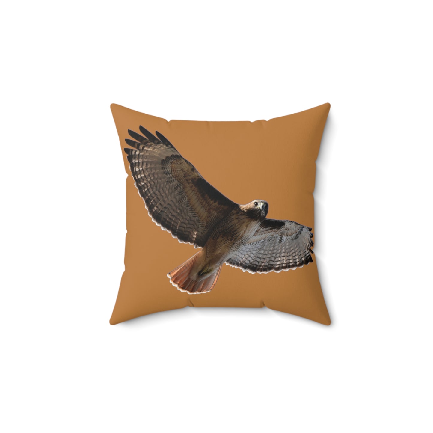 Red Tail Hawk Spun Polyester Square Pillow