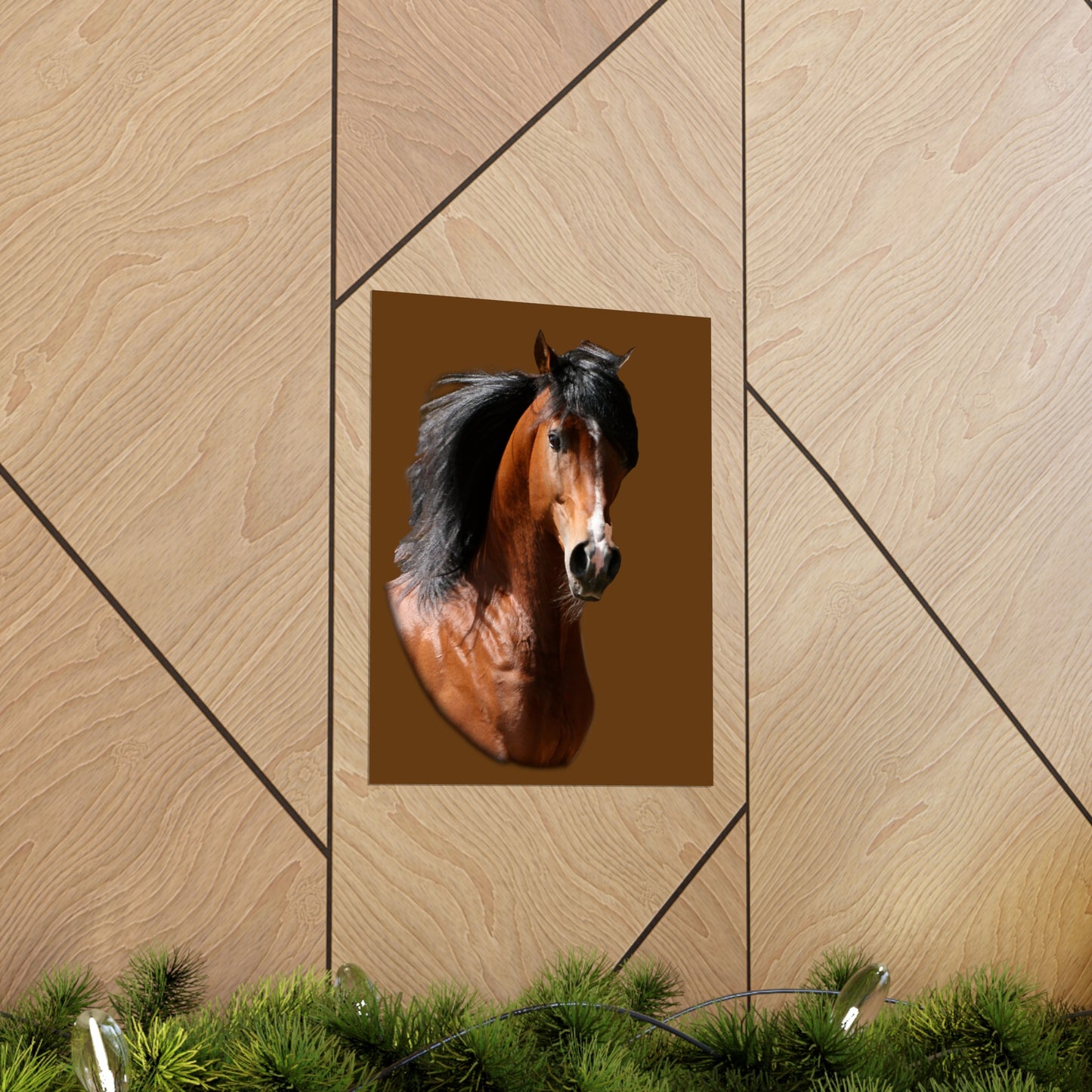 Bay Arabian Stallion  Premium Matte Vertical Posters