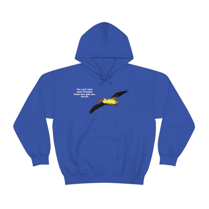 Ps. 9:10 with soaring Pelican                                 Unisex Heavy Blend™ Hooded Sweatshirt