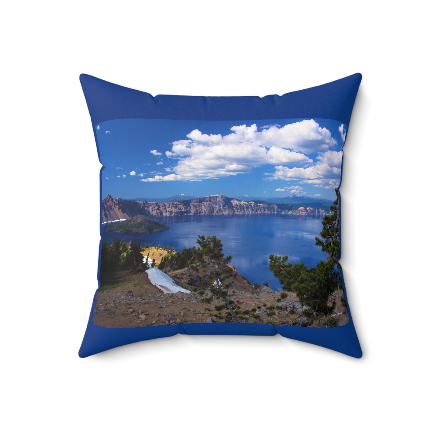 Crater Lake, Crater Lake National Park Or. USA  Spun Polyester Square Pillow
