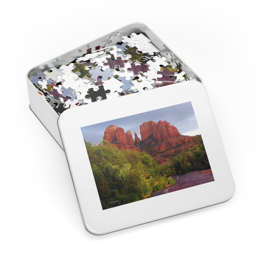 Cathedral Rock & Great Blue Heron, Sedona Az.                          Jigsaw Puzzle (252, 500, 1000-Piece)