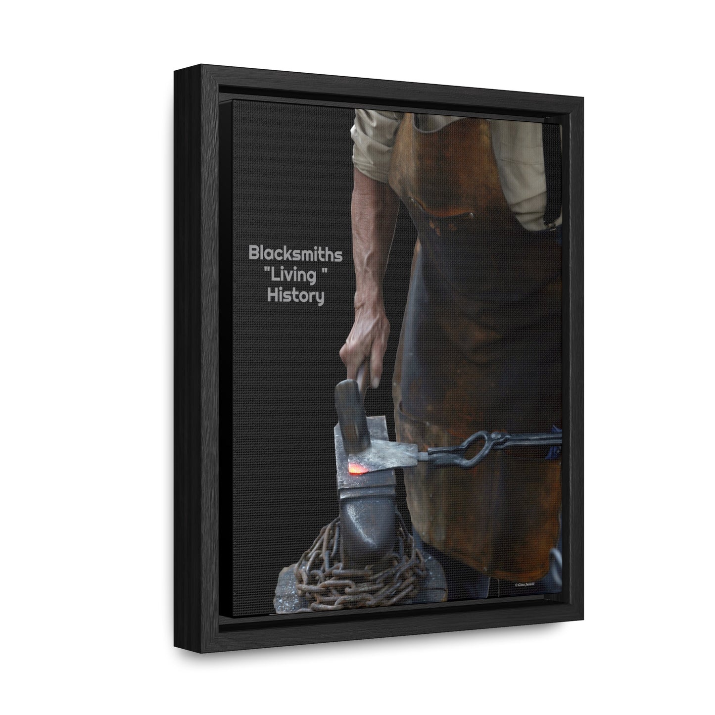 Blacksmiths "Living" History Gallery Canvas Wraps, Vertical Frame