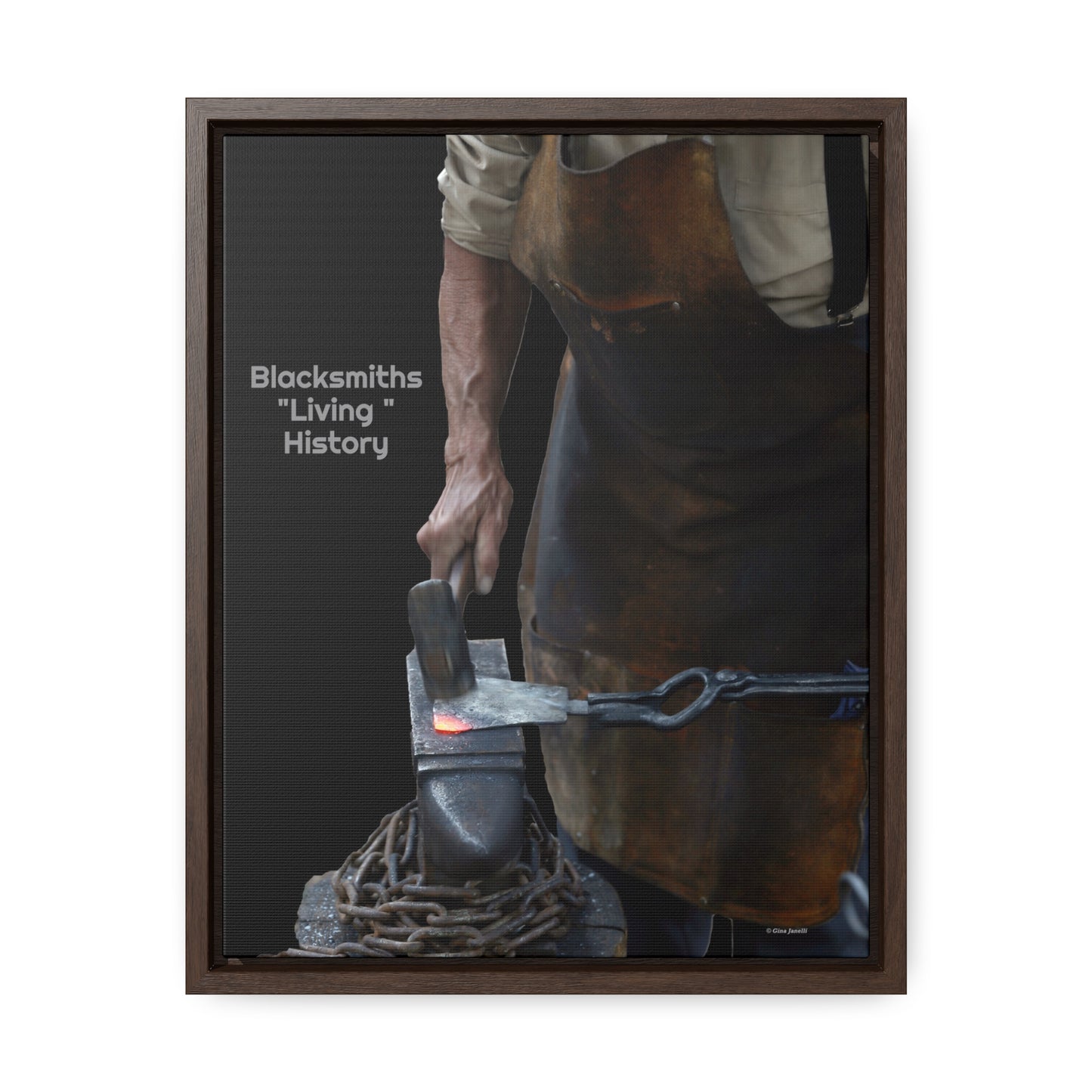 Blacksmiths "Living" History Gallery Canvas Wraps, Vertical Frame