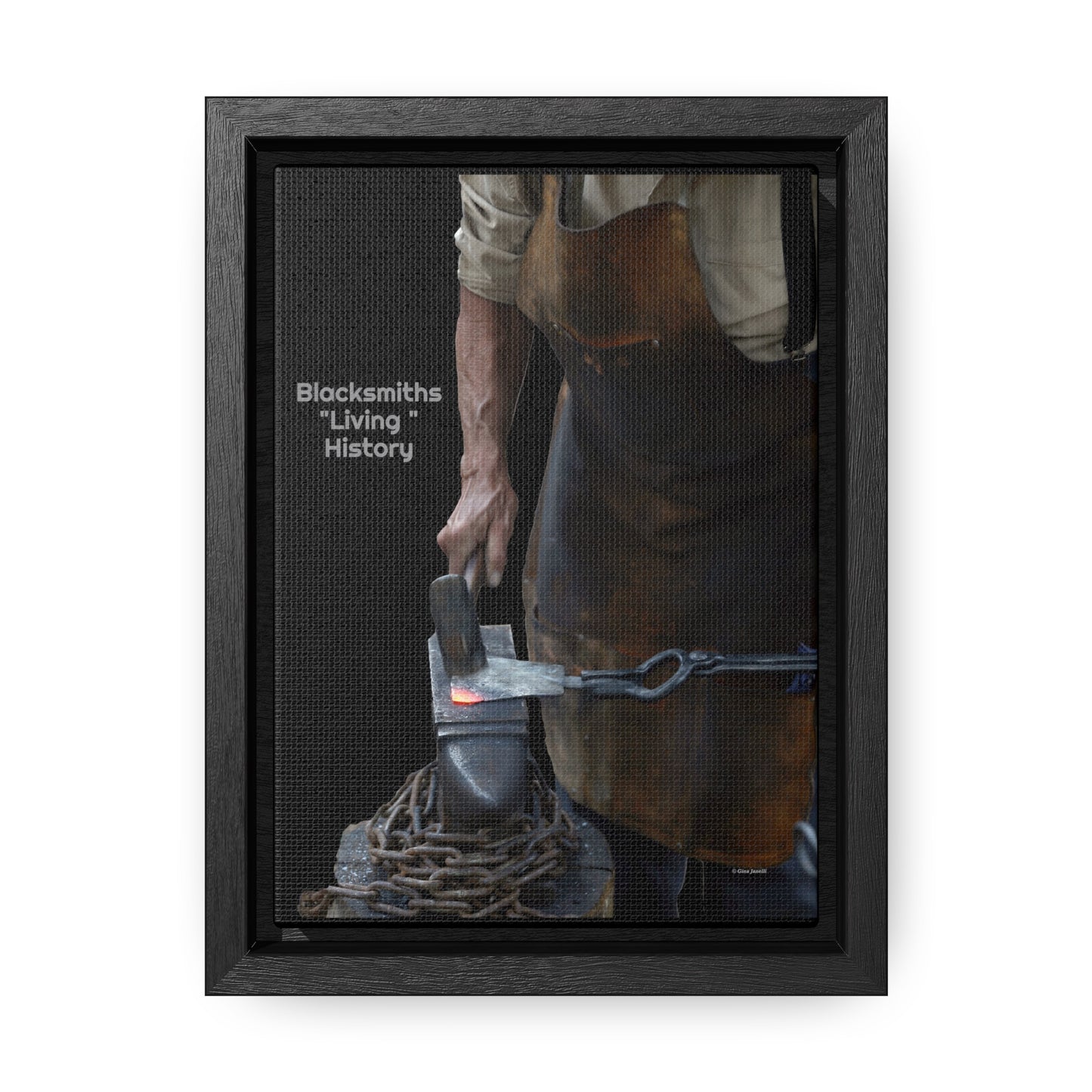 Blacksmiths "Living" History Gallery Canvas Wraps, Vertical Frame