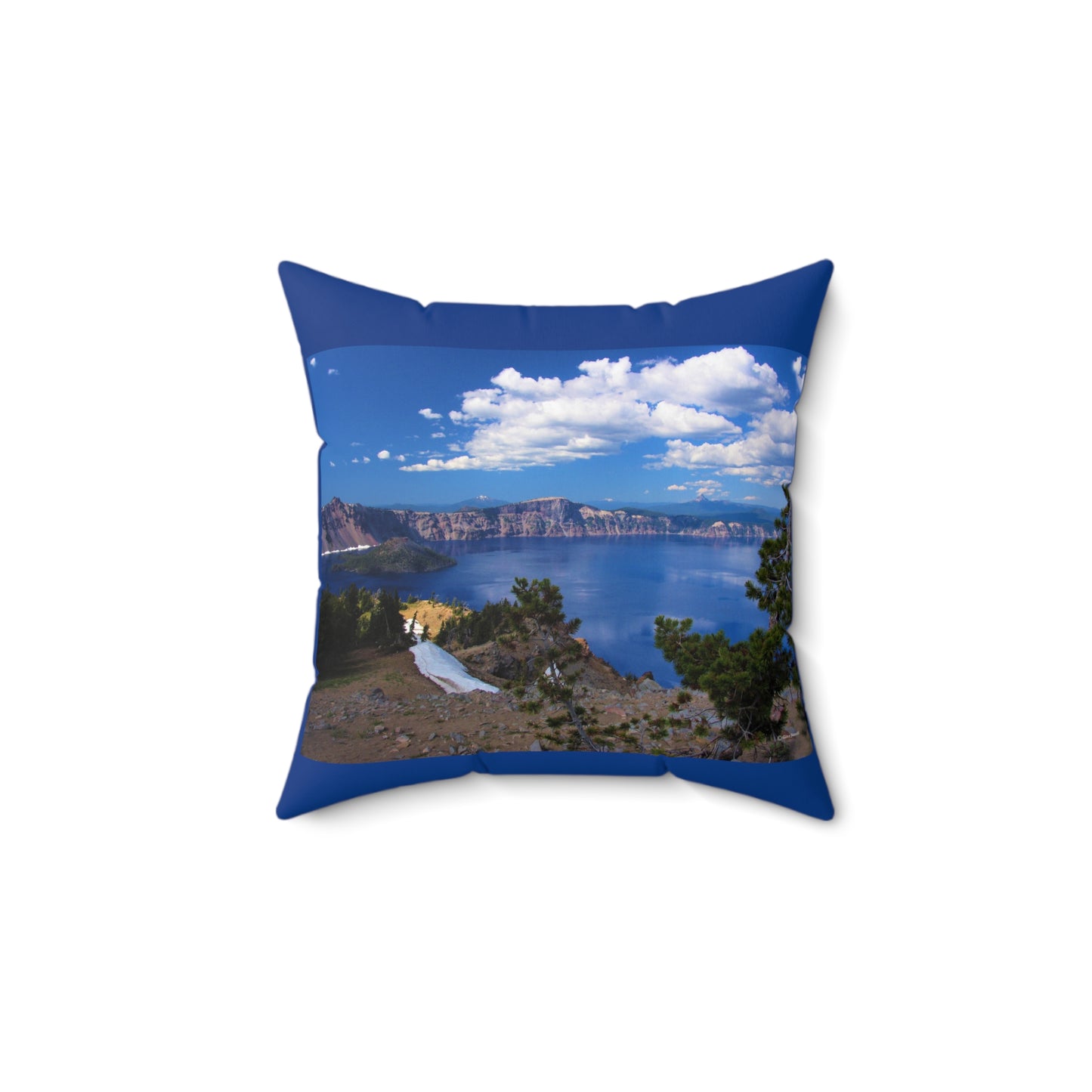 Crater Lake, Crater Lake National Park Or. USA  Spun Polyester Square Pillow