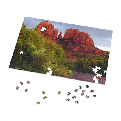 Cathedral Rock & Great Blue Heron, Sedona Az.                          Jigsaw Puzzle (252, 500, 1000-Piece)
