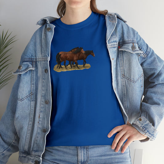 The Wild Bunch. Young Stallion and Mares.  Unisex Heavy Cotton Tee