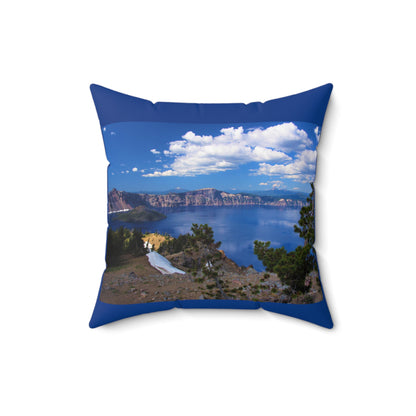 Crater Lake, Crater Lake National Park Or. USA  Spun Polyester Square Pillow