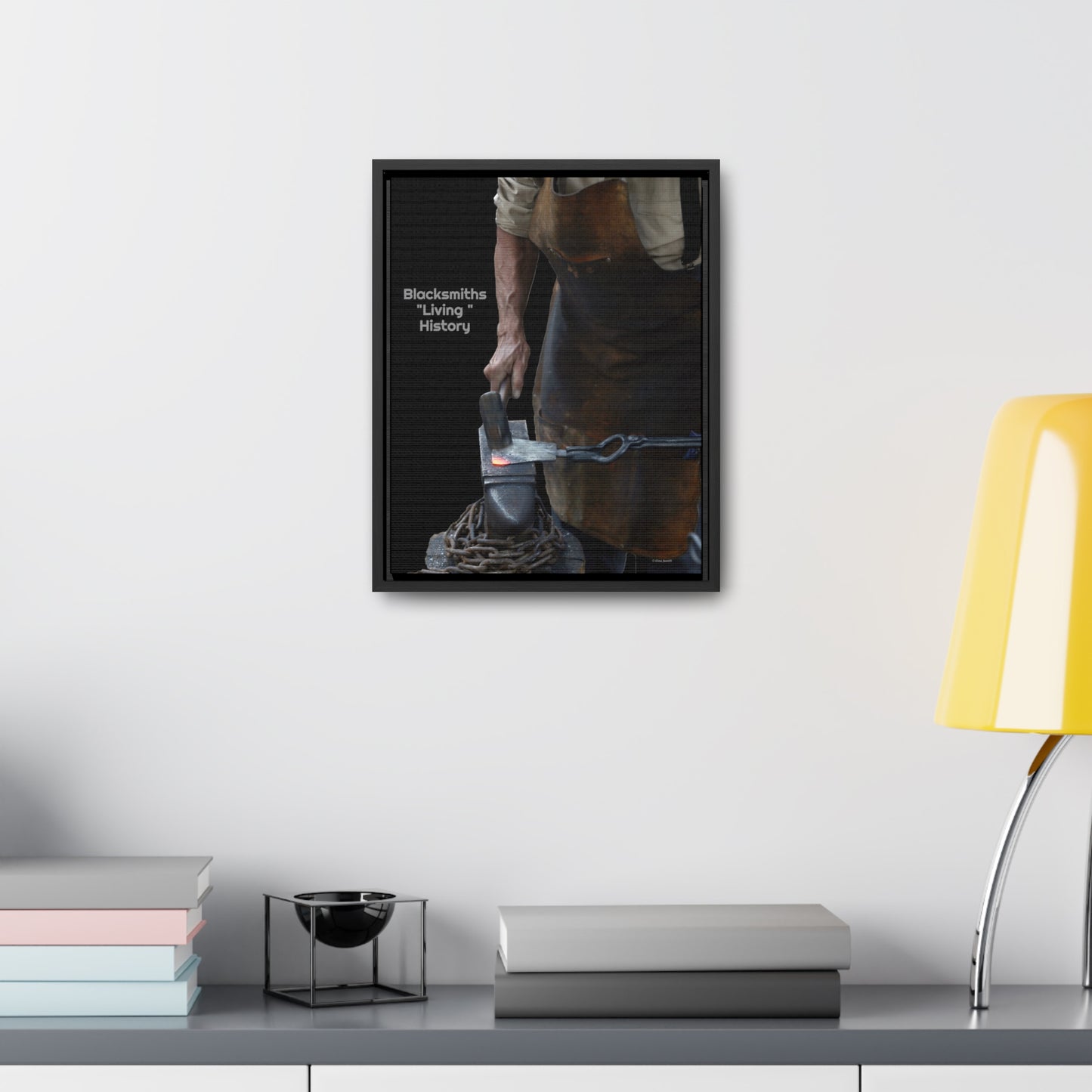 Blacksmiths "Living" History Gallery Canvas Wraps, Vertical Frame