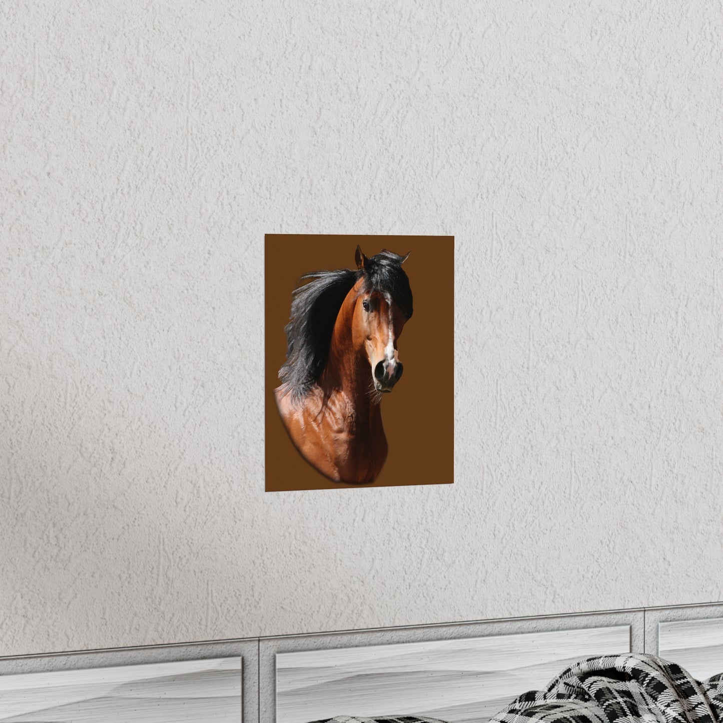 Bay Arabian Stallion  Premium Matte Vertical Posters