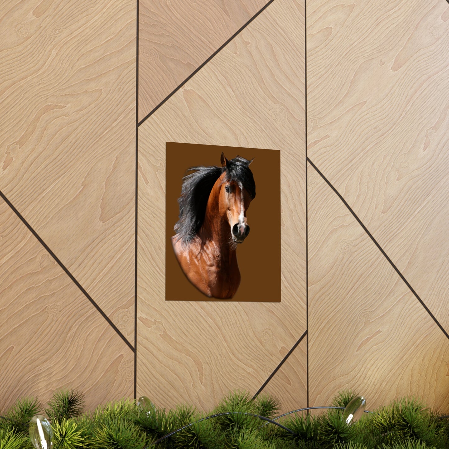 Bay Arabian Stallion  Premium Matte Vertical Posters