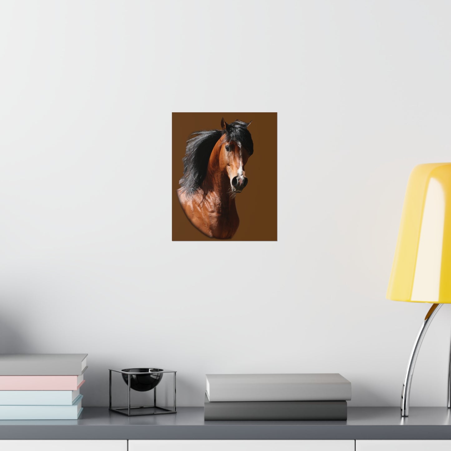 Bay Arabian Stallion  Premium Matte Vertical Posters