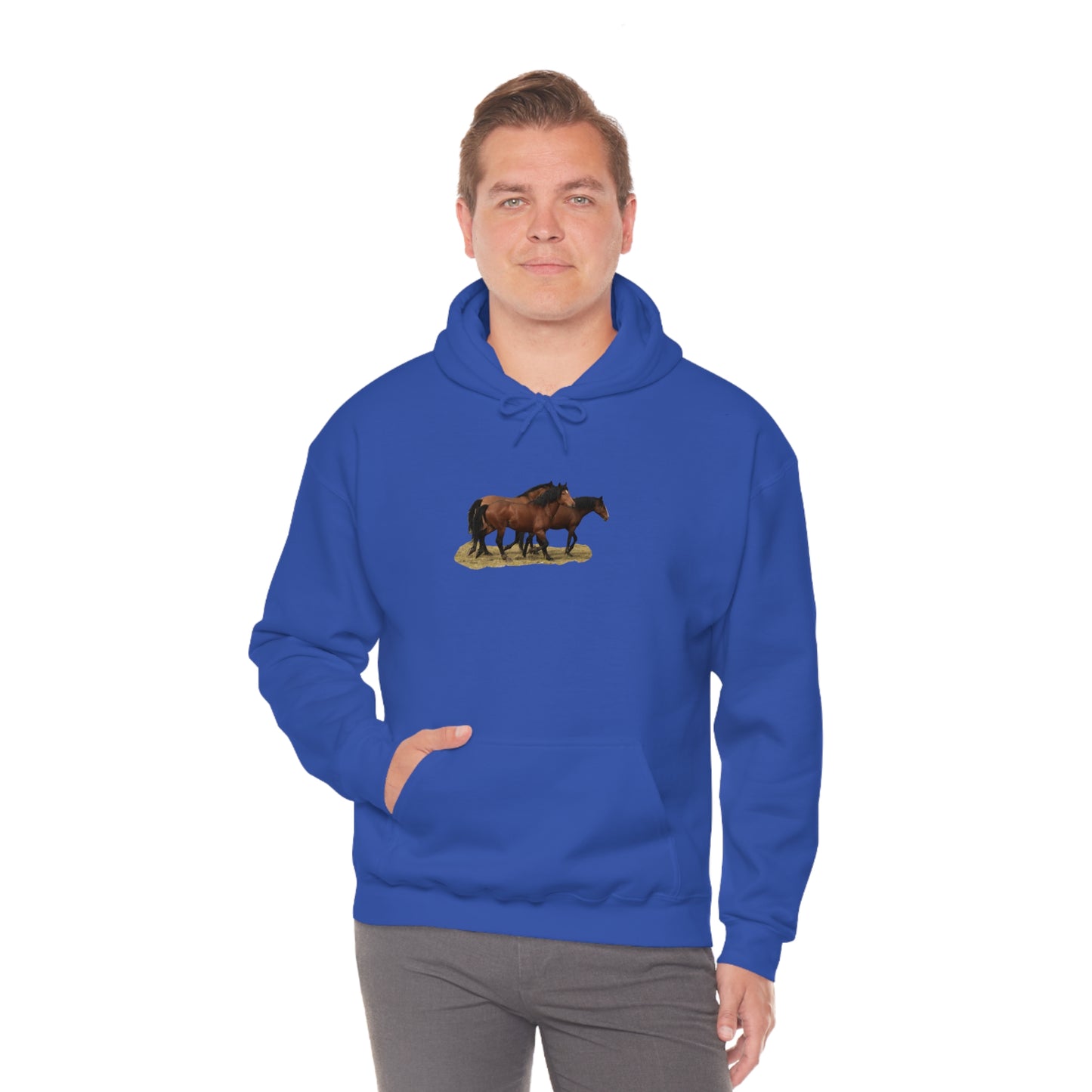 The Wild Bunch. Young Stallion and Mares. Unisex Heavy Blend™ Hooded Sweatshirt
