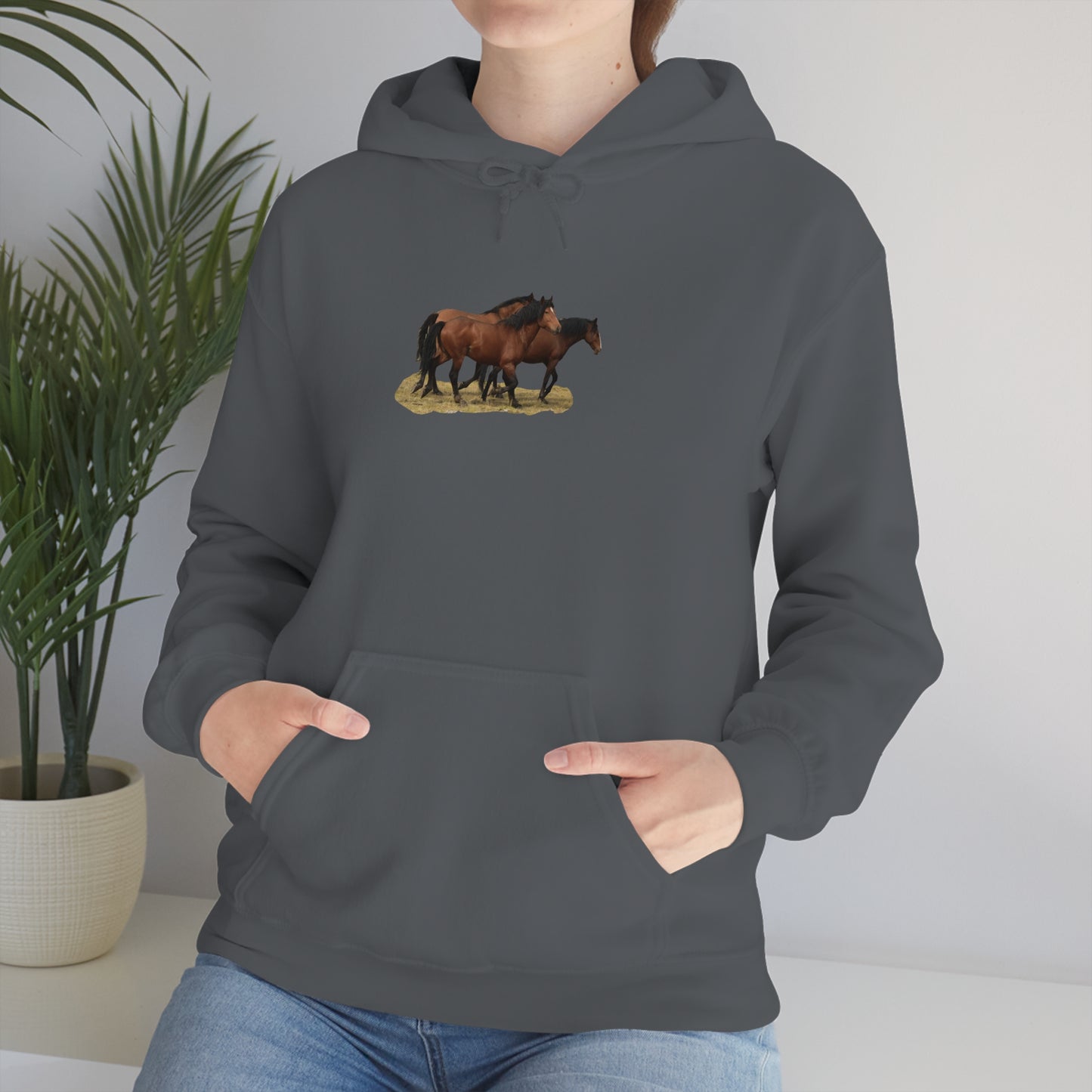 The Wild Bunch. Young Stallion and Mares. Unisex Heavy Blend™ Hooded Sweatshirt