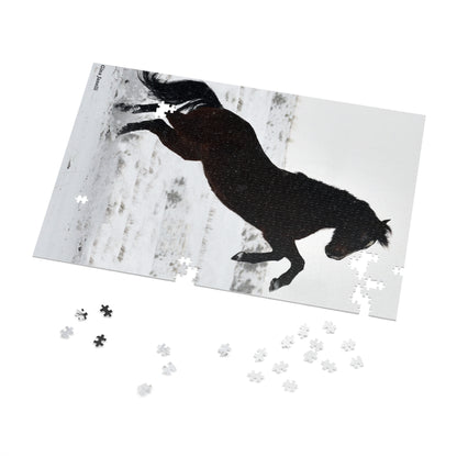 Snow storm - Quarter Horse              Jigsaw Puzzle (110, 252, 500,1000-Piece)