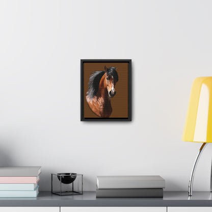 Bay Arabian Stallion   Gallery Canvas Wraps, Vertical Frame