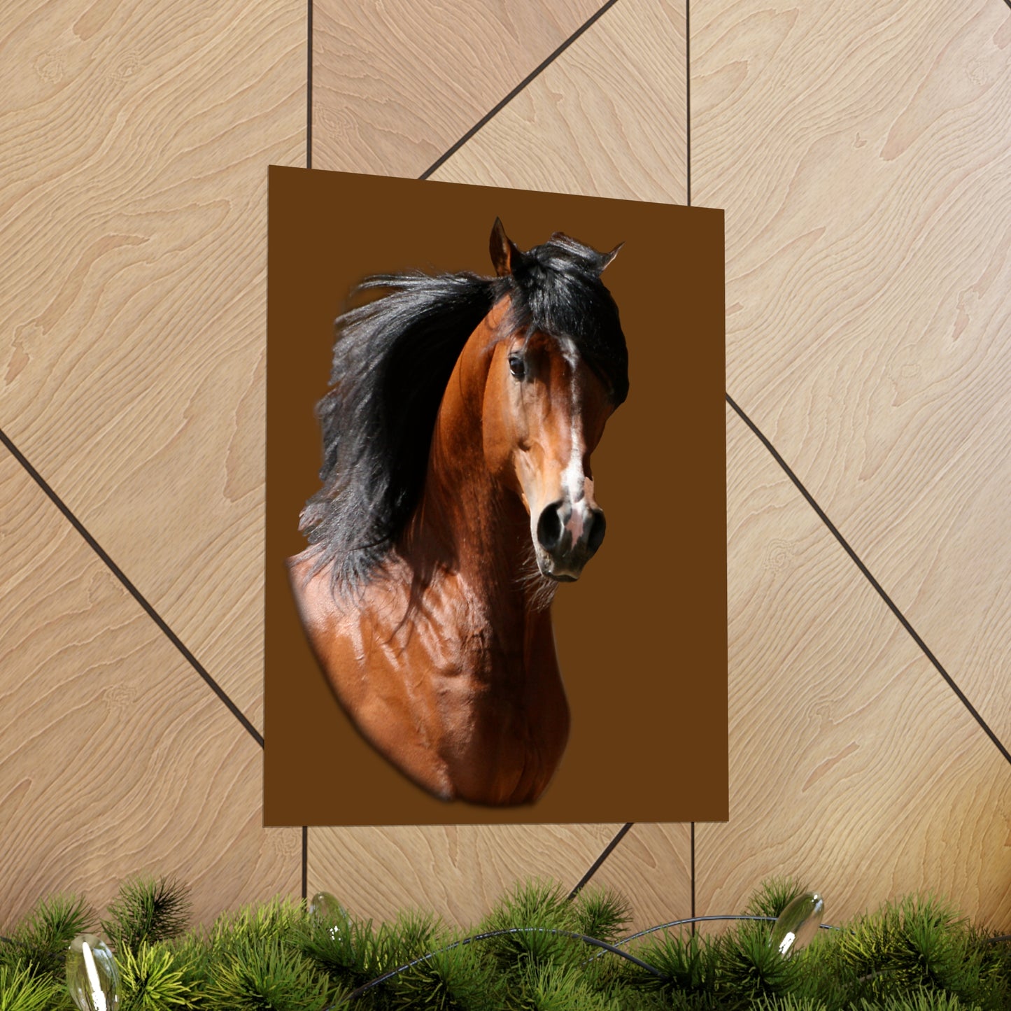 Bay Arabian Stallion  Premium Matte Vertical Posters