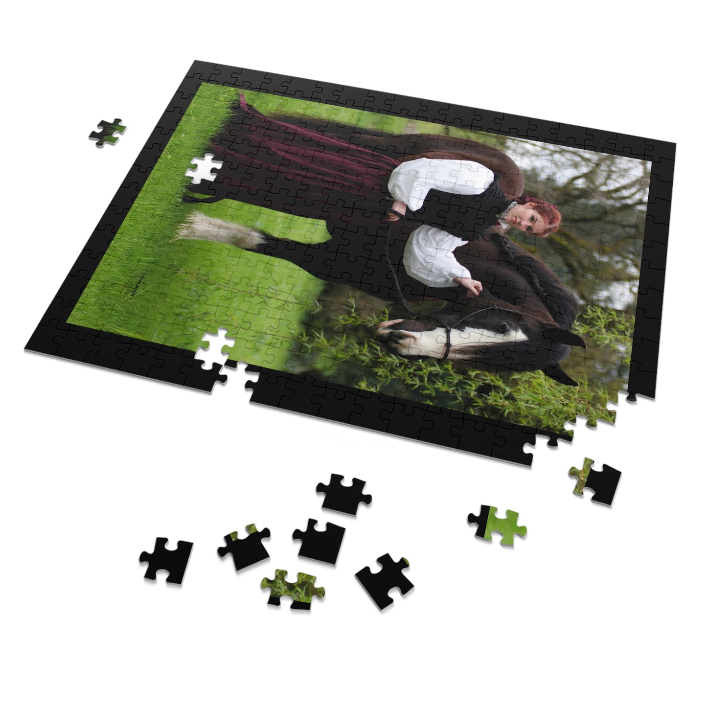 The Lady and the Shire  Jigsaw Puzzle (110, 252, 500,1000-Piece)