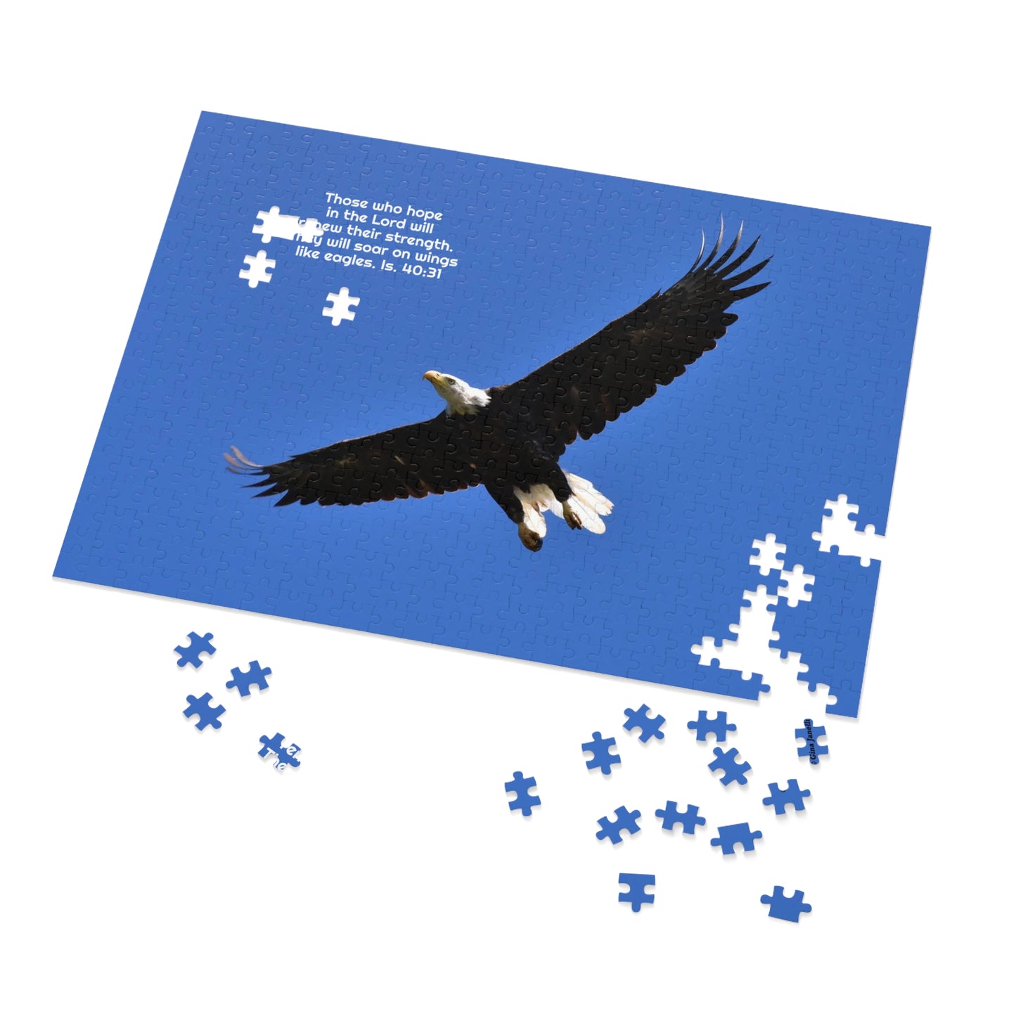 Soar as Eagles  Isaiah 40:31 - Bald Eagle     Jigsaw Puzzle ( 110, 252, 500,1000-Piece)