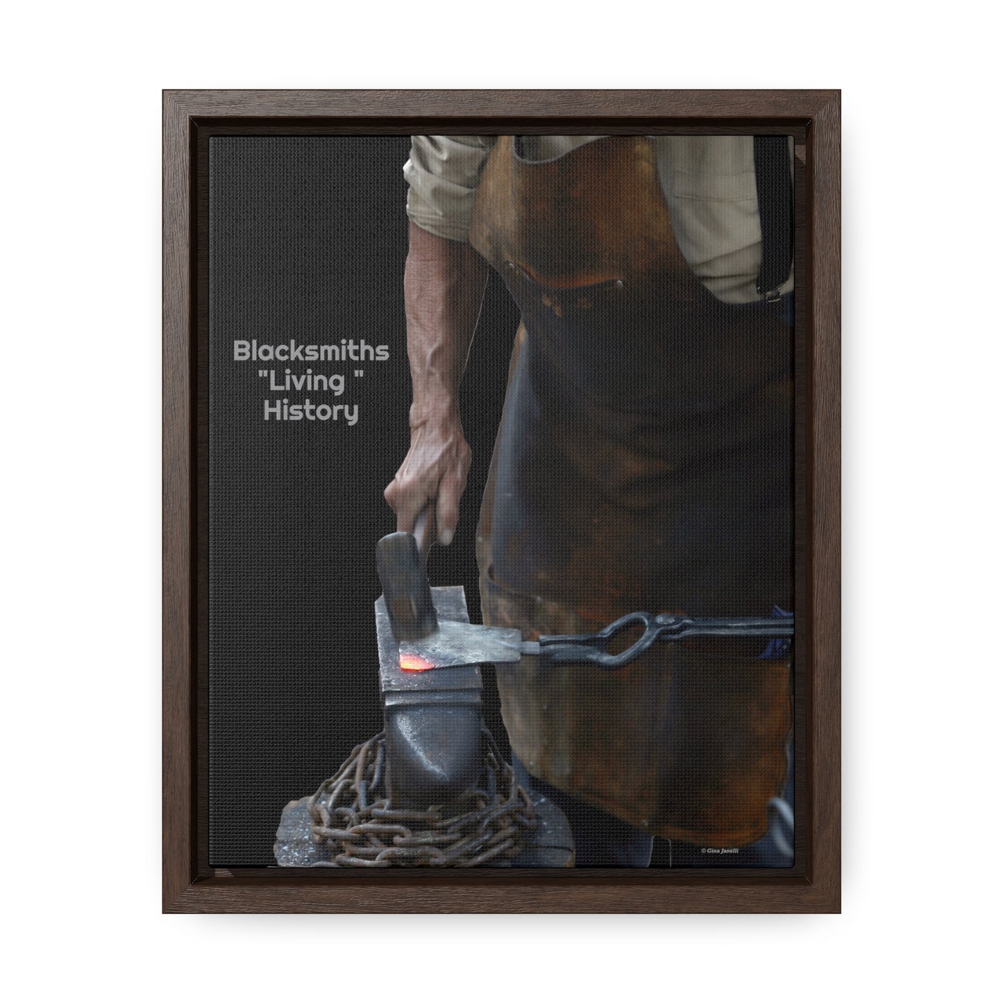 Blacksmiths "Living" History Gallery Canvas Wraps, Vertical Frame