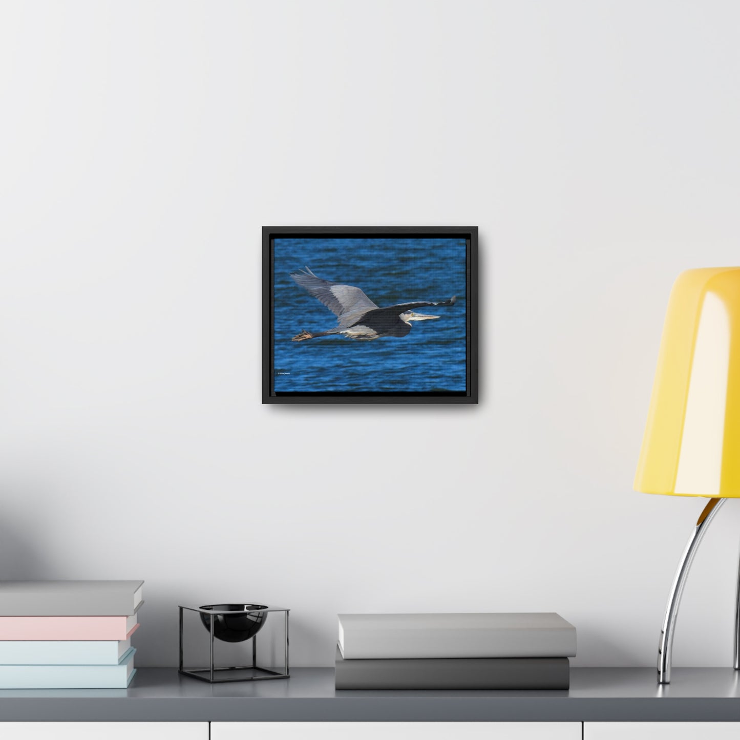 Great Blue Heron      Gallery Canvas Wraps, Horizontal Frame