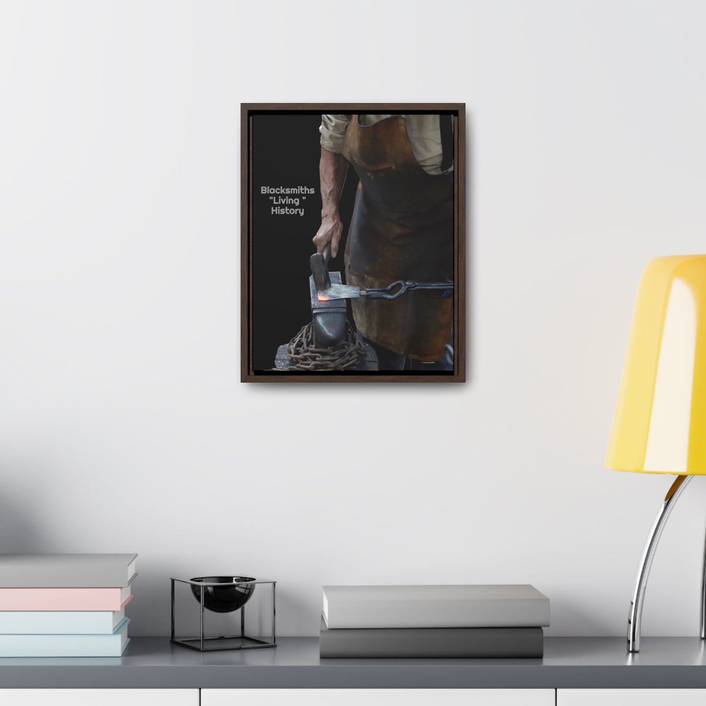 Blacksmiths "Living" History Gallery Canvas Wraps, Vertical Frame