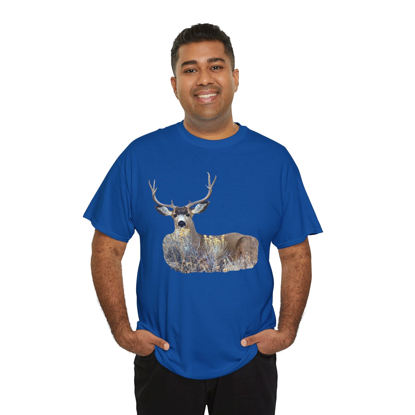 Mule Deer Buck Moment  Unisex Heavy Cotton Tee