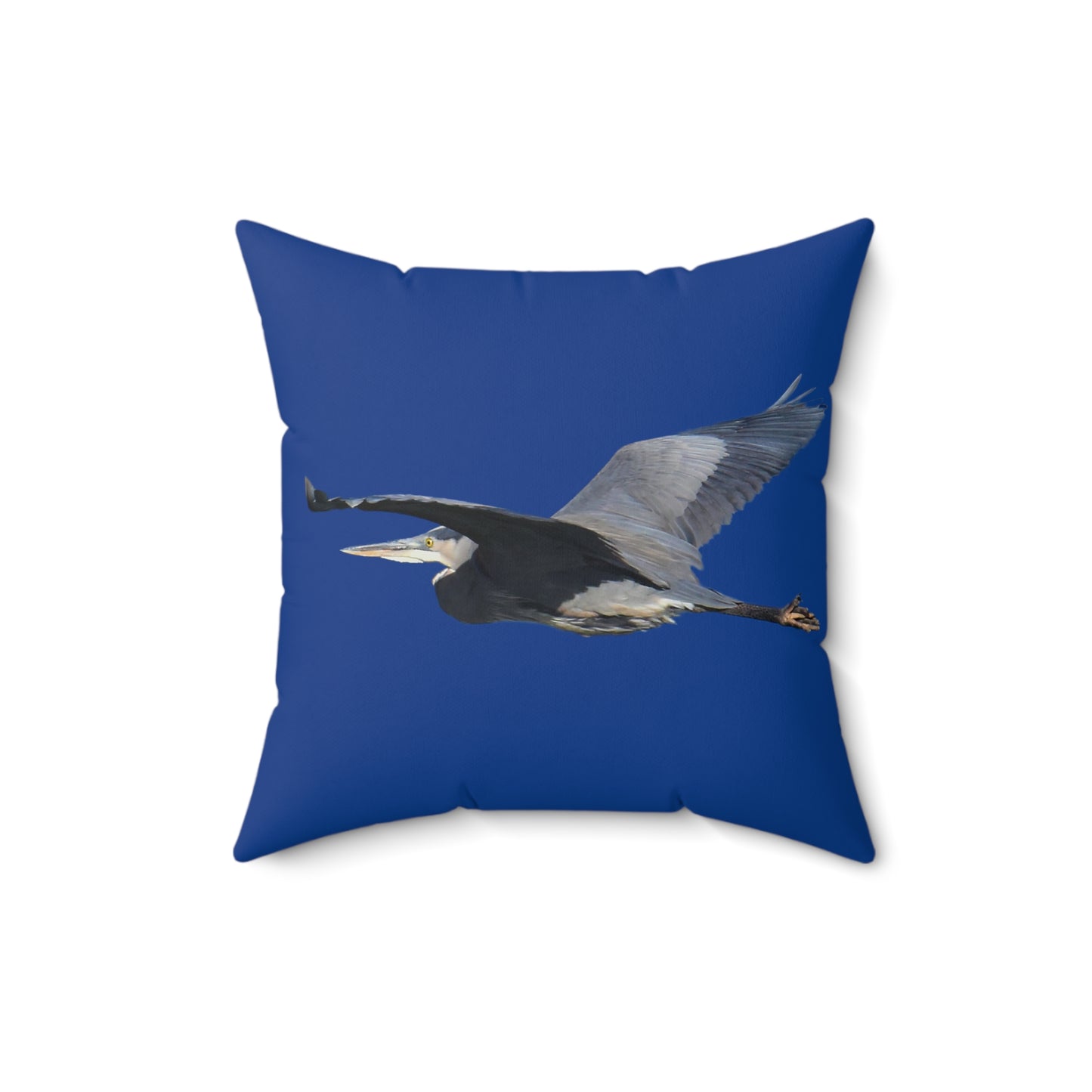 Great Blue Heron   Spun Polyester Square Pillow