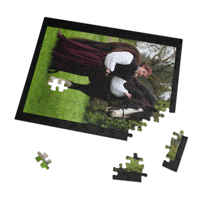 The Lady and the Shire  Jigsaw Puzzle (110, 252, 500,1000-Piece)