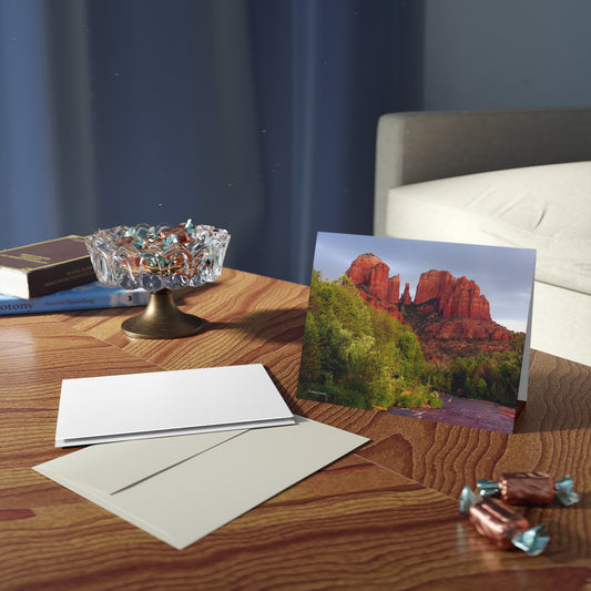 Cathedral Rock & Great Blue Heron Sedona, Az.         Greeting cards (8, 16, and 24 pcs)