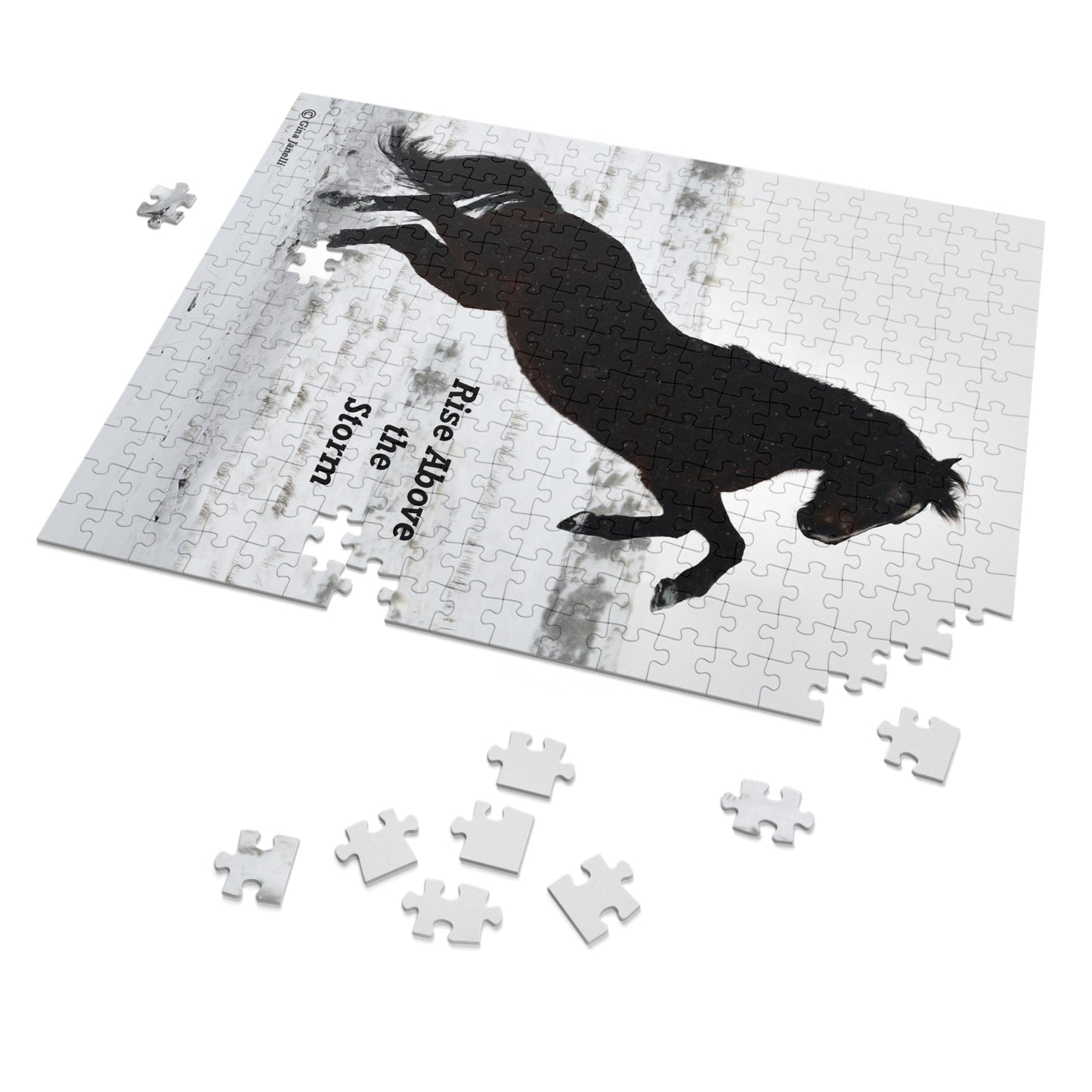 Rise above the storm - Quarter Horse      Jigsaw Puzzle ( 110, 252, 500-Piece)