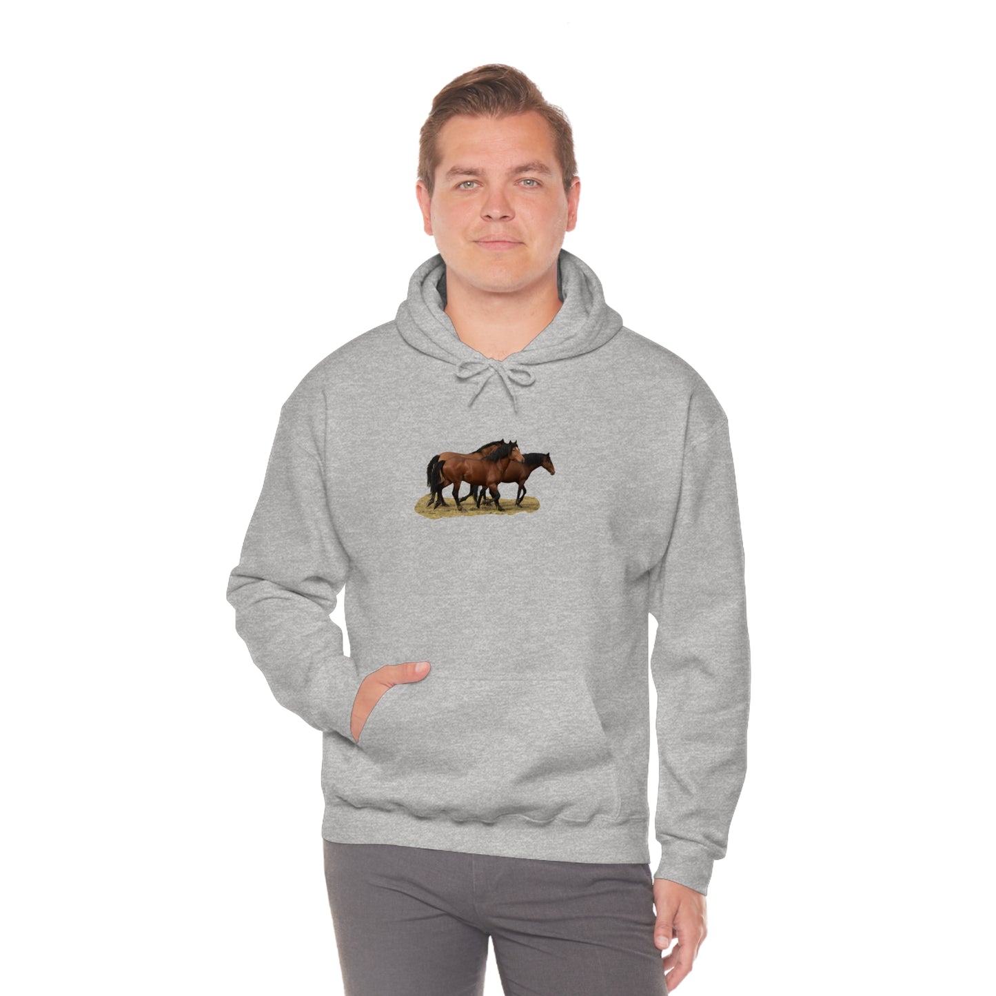 The Wild Bunch. Young Stallion and Mares. Unisex Heavy Blend™ Hooded Sweatshirt