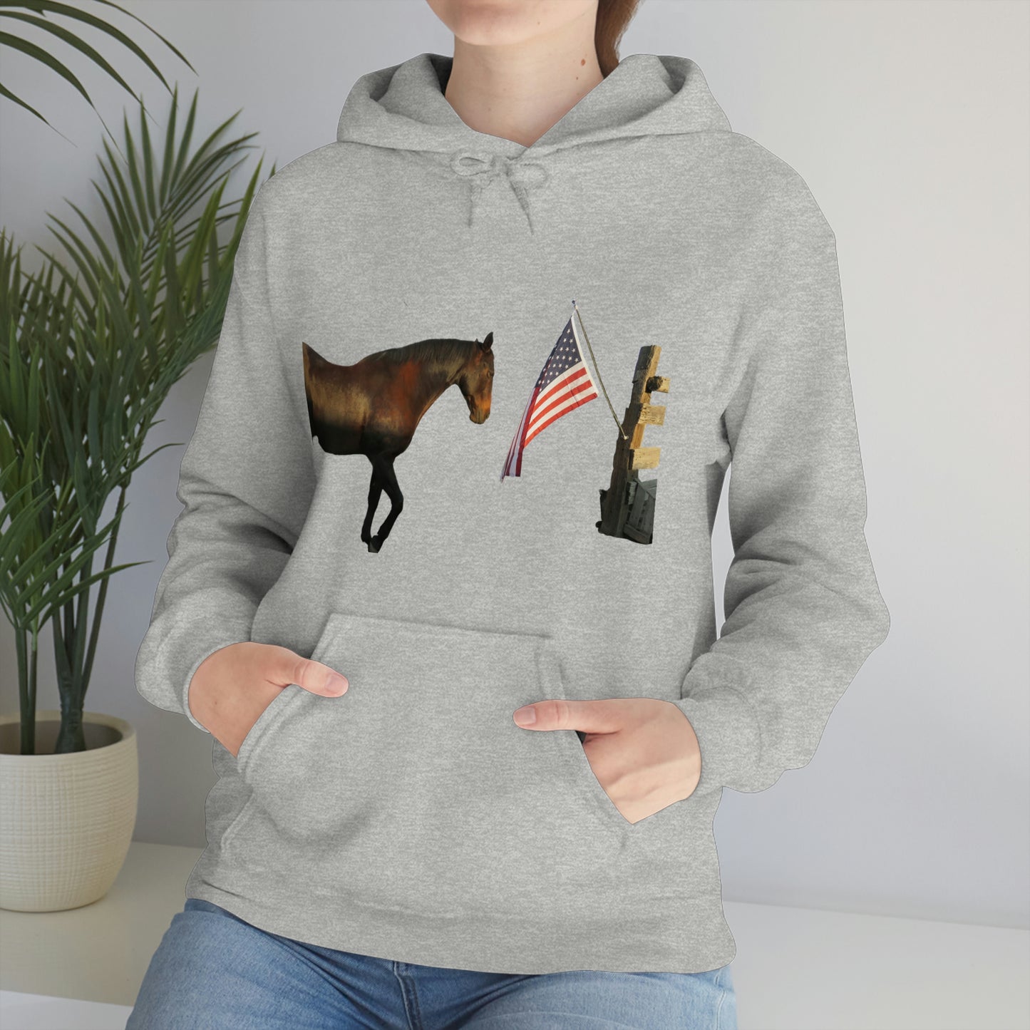 Pure Country - Cody Saluting  the Flag.    Quarter Horse                         Unisex Heavy Blend™ Hooded Sweatshirt