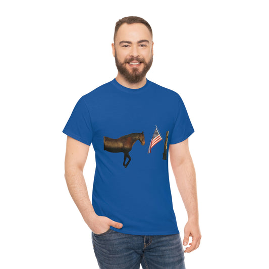 Pure Country - Cody Saluting  the Flag.    Quarter Horse    Unisex Heavy Cotton Tee