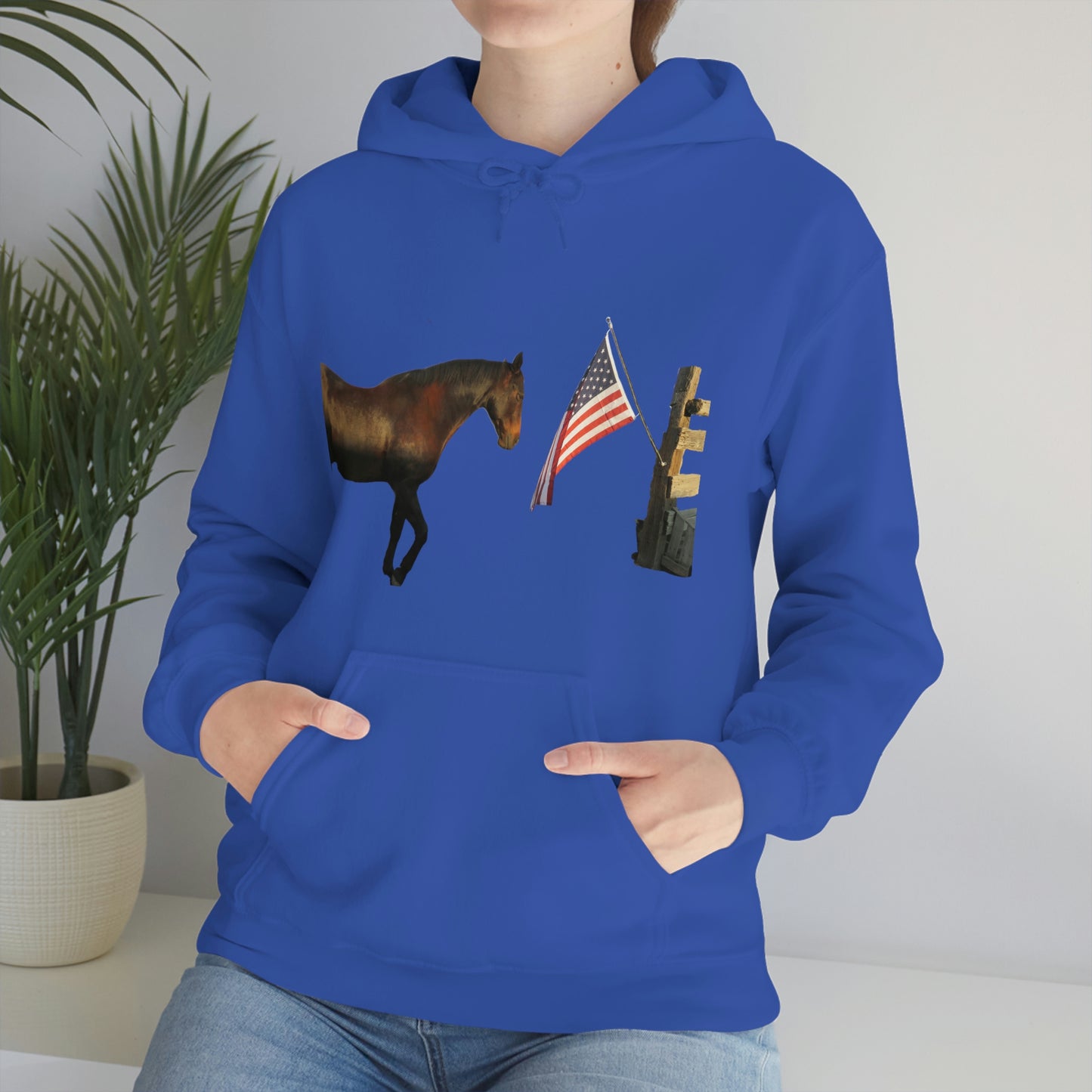 Pure Country - Cody Saluting  the Flag.    Quarter Horse                         Unisex Heavy Blend™ Hooded Sweatshirt