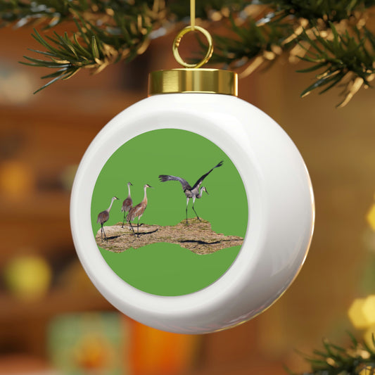 Sandhill Cranes                        Christmas Ball Ornament