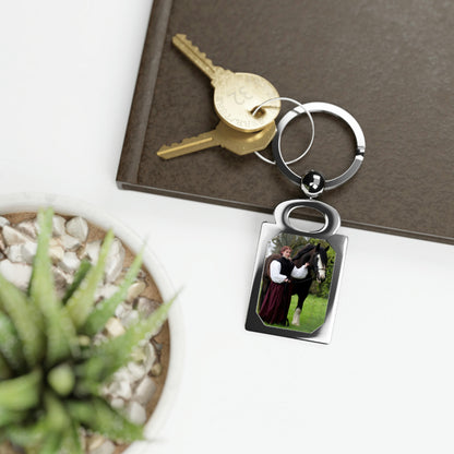 The Lady and the Shire    Rectangle Photo Keyring