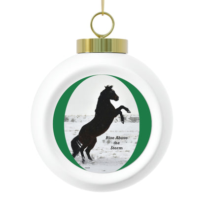 Rise above the storm - Quarter Horse         Christmas Ball Ornament