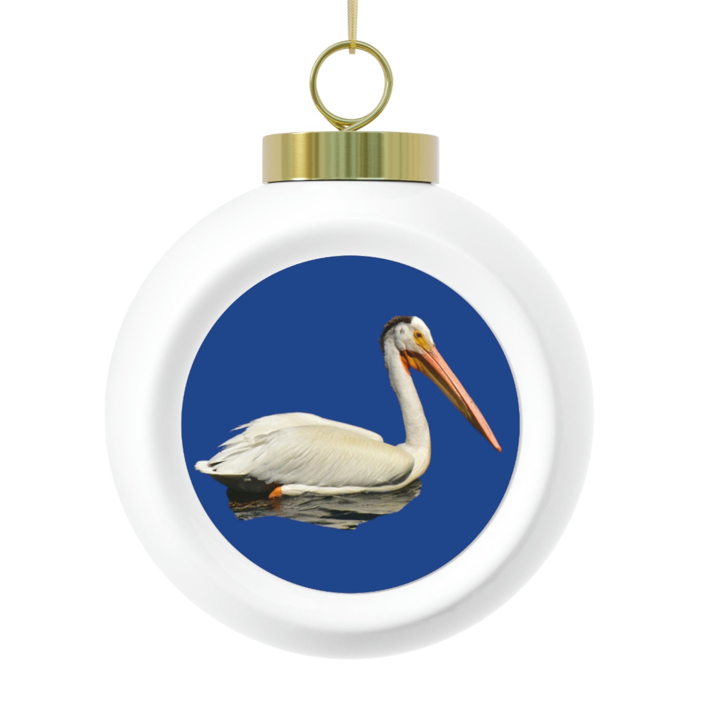 American White Pelican    Christmas Ball Ornament