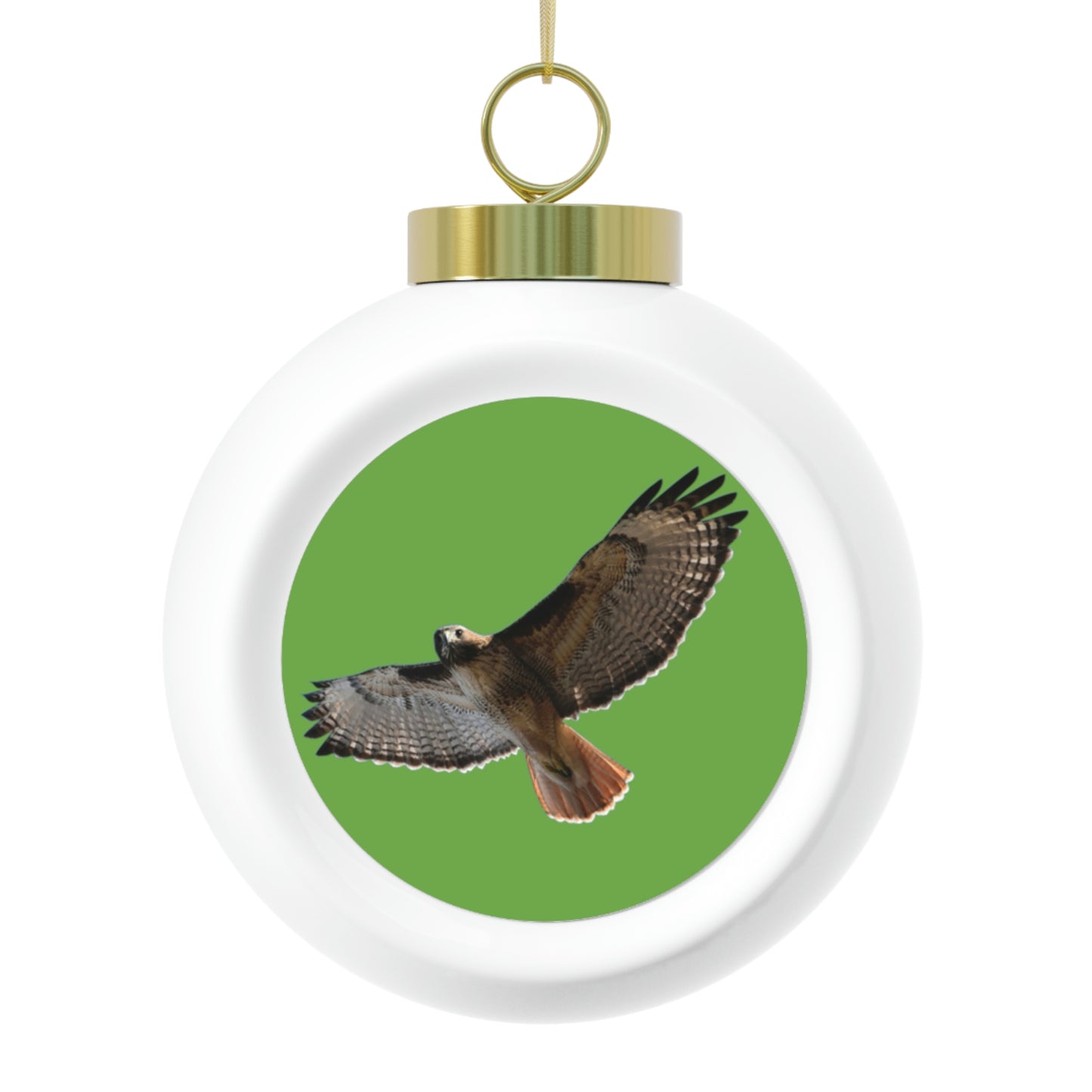 Red Tail Hawk                              Christmas Ball Ornament