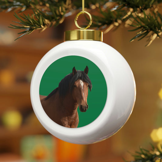 Young Stud, Wild Stallion   Christmas Ball Ornament