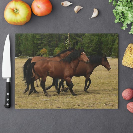 The Wild Bunch. Young Stallion and Mares.   Cutting Board