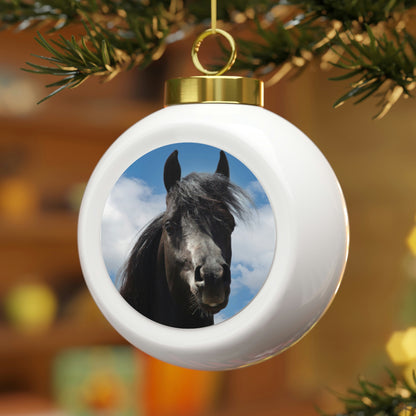 Arabian Black Stallion         Christmas Ball Ornament