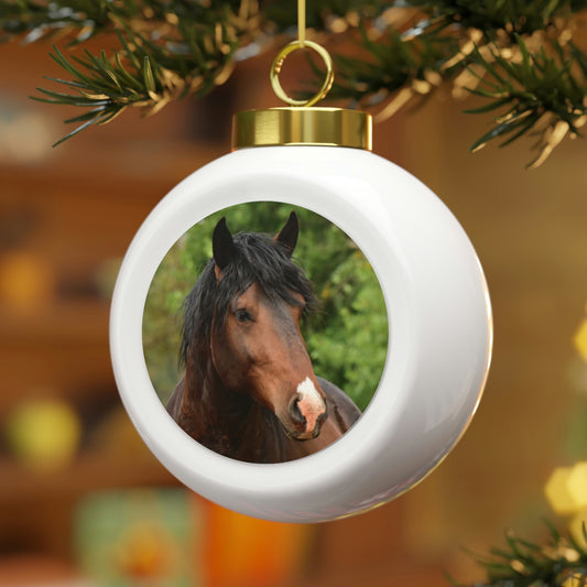 The Challenger, Wild Stallion Christmas Ball Ornament